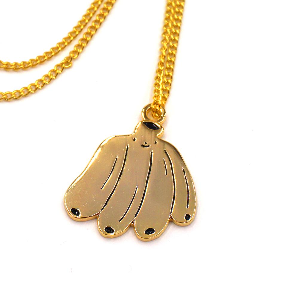 Gold necklace with bananas