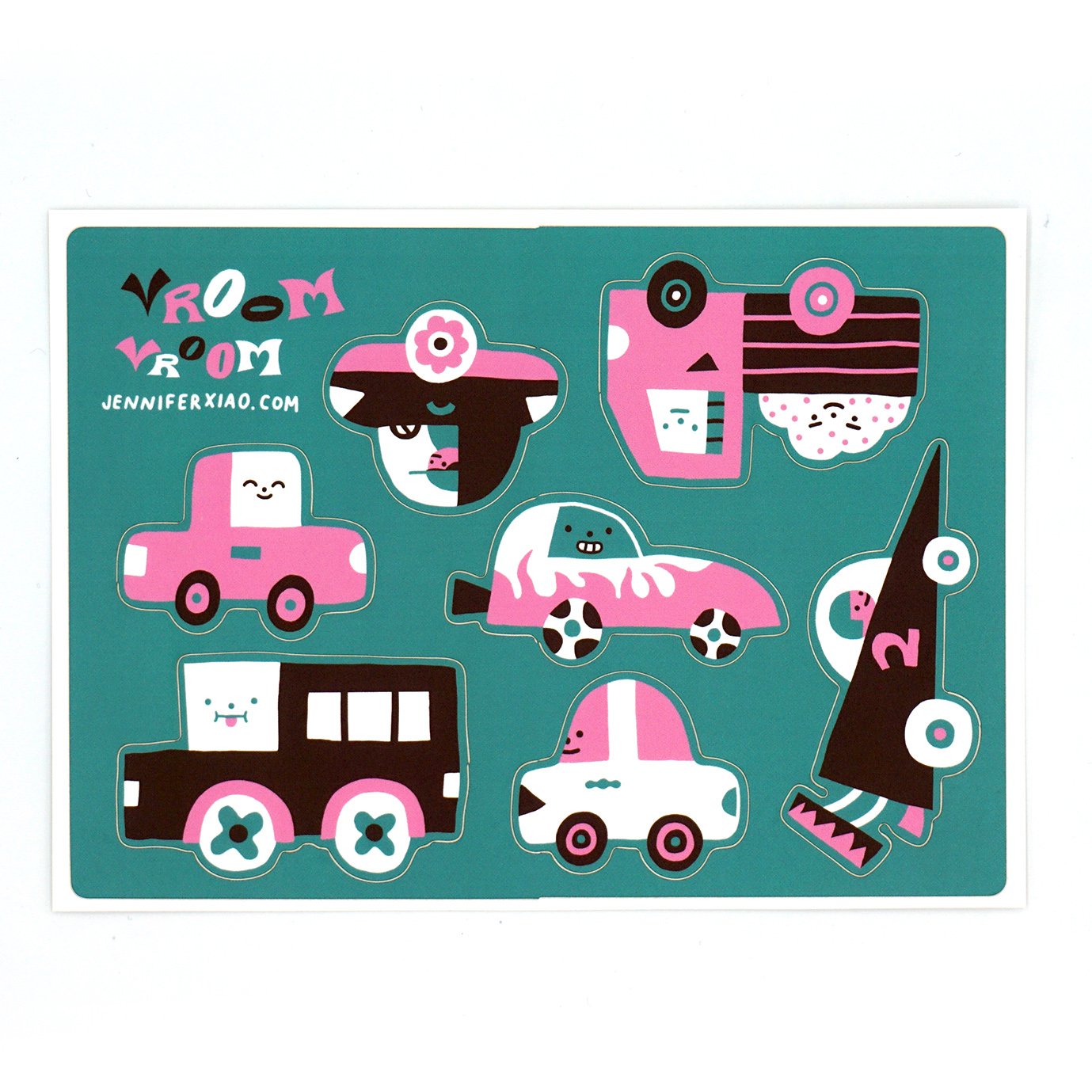 Stickers of various cars