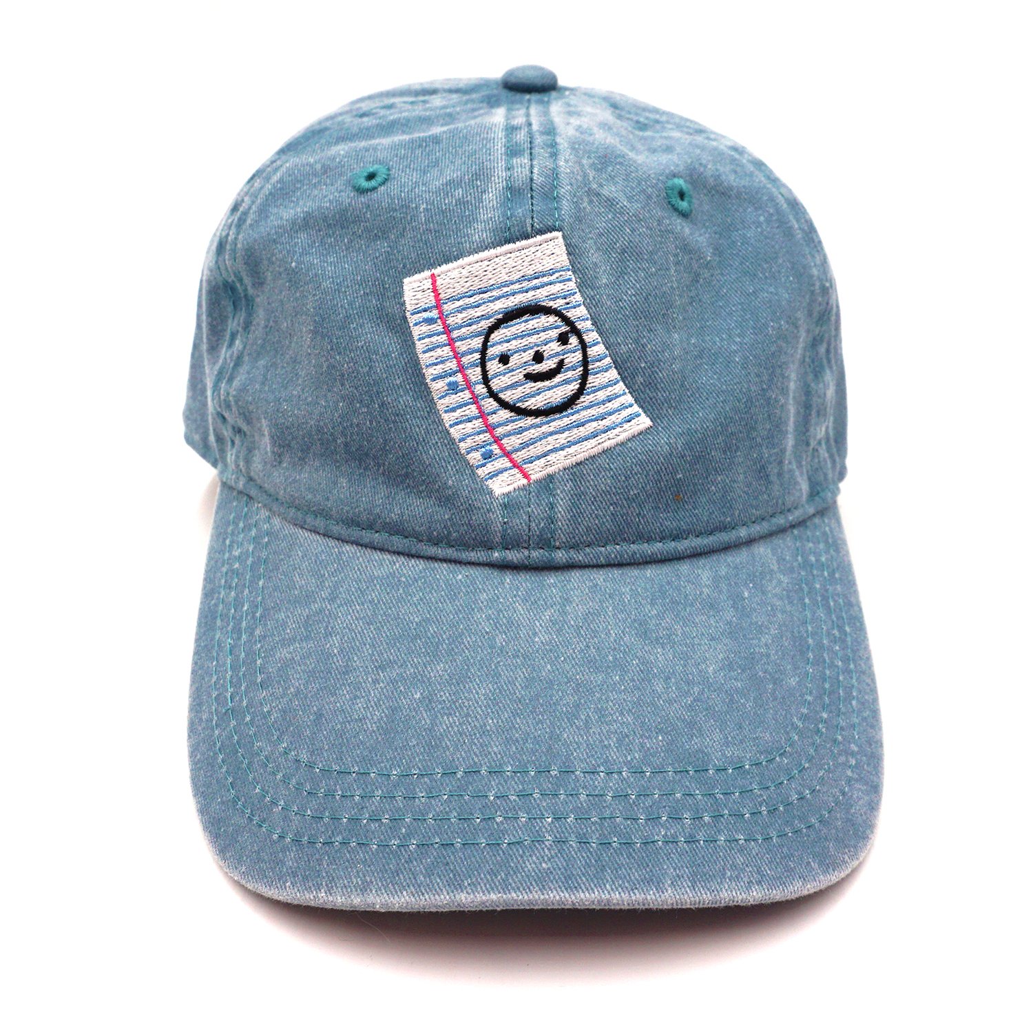 Denim hat with a smiley